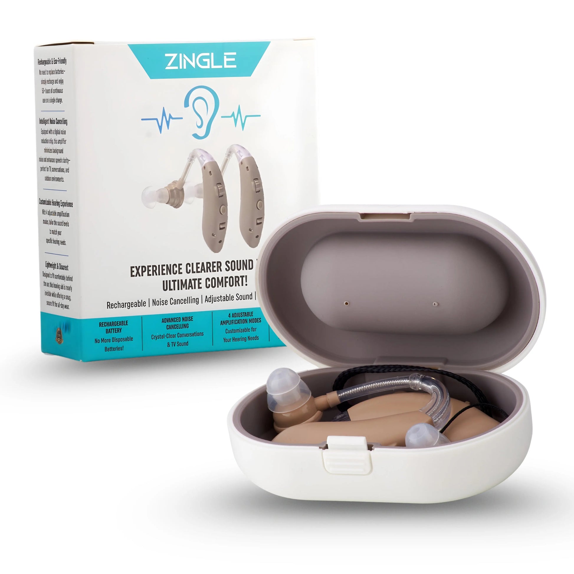 Zingle Rechargeable Hearing Amplifier – Clear Conversations – 2-Pack Discount Avenue