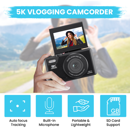 ZINGLE Digital Camera 5K Ultra high defnition 75 mega pixel 18x Zoom FREE SD card